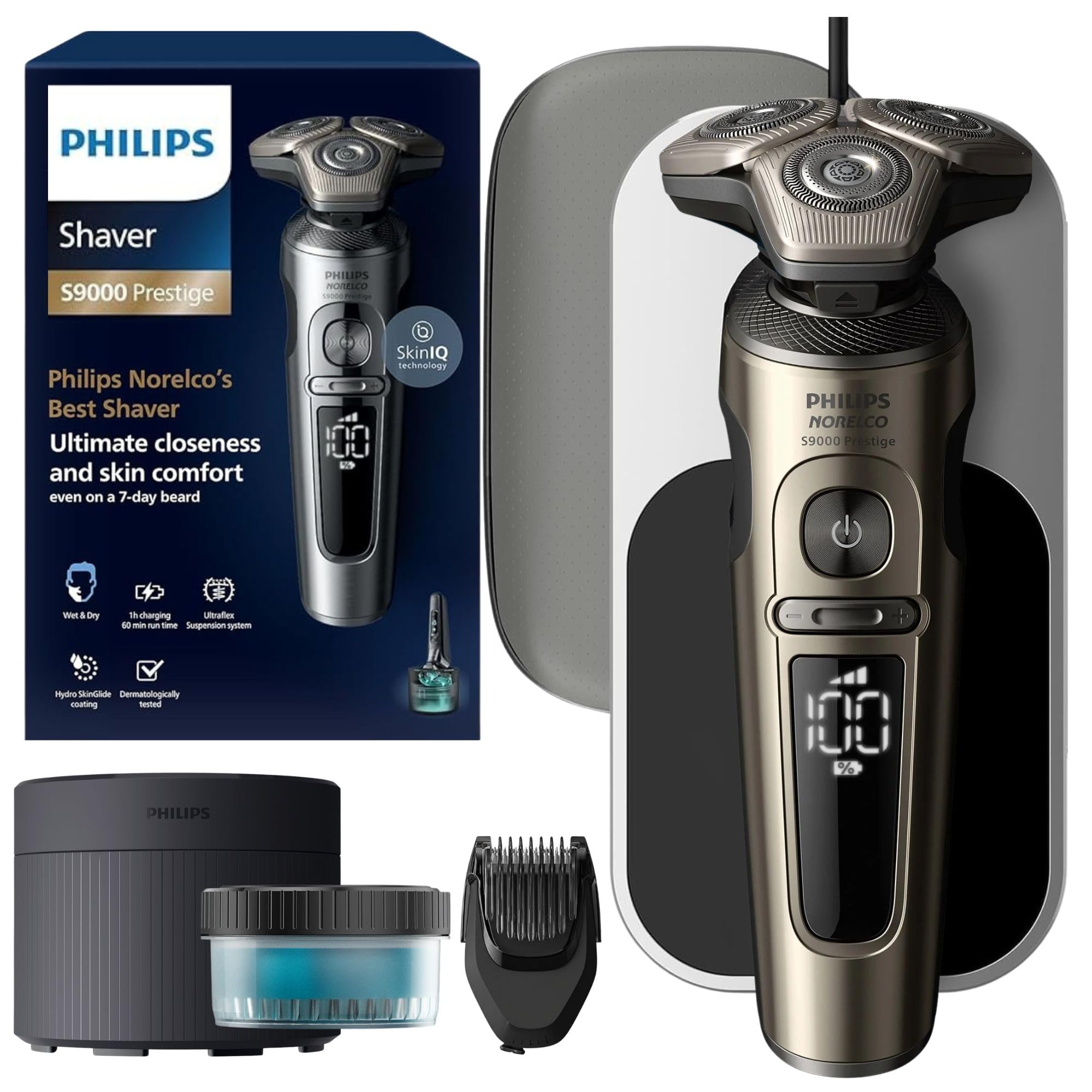Amazon.com: Philips S9000 Prestige Electric Shaver w/Qi Wireless
